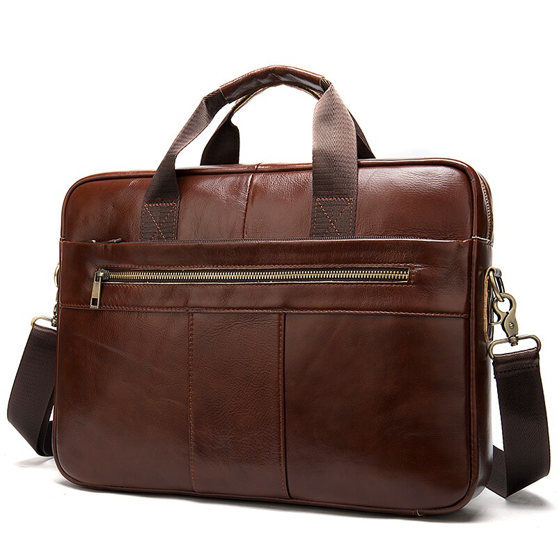 WESTAL Briefcases Leather Laptop Bag