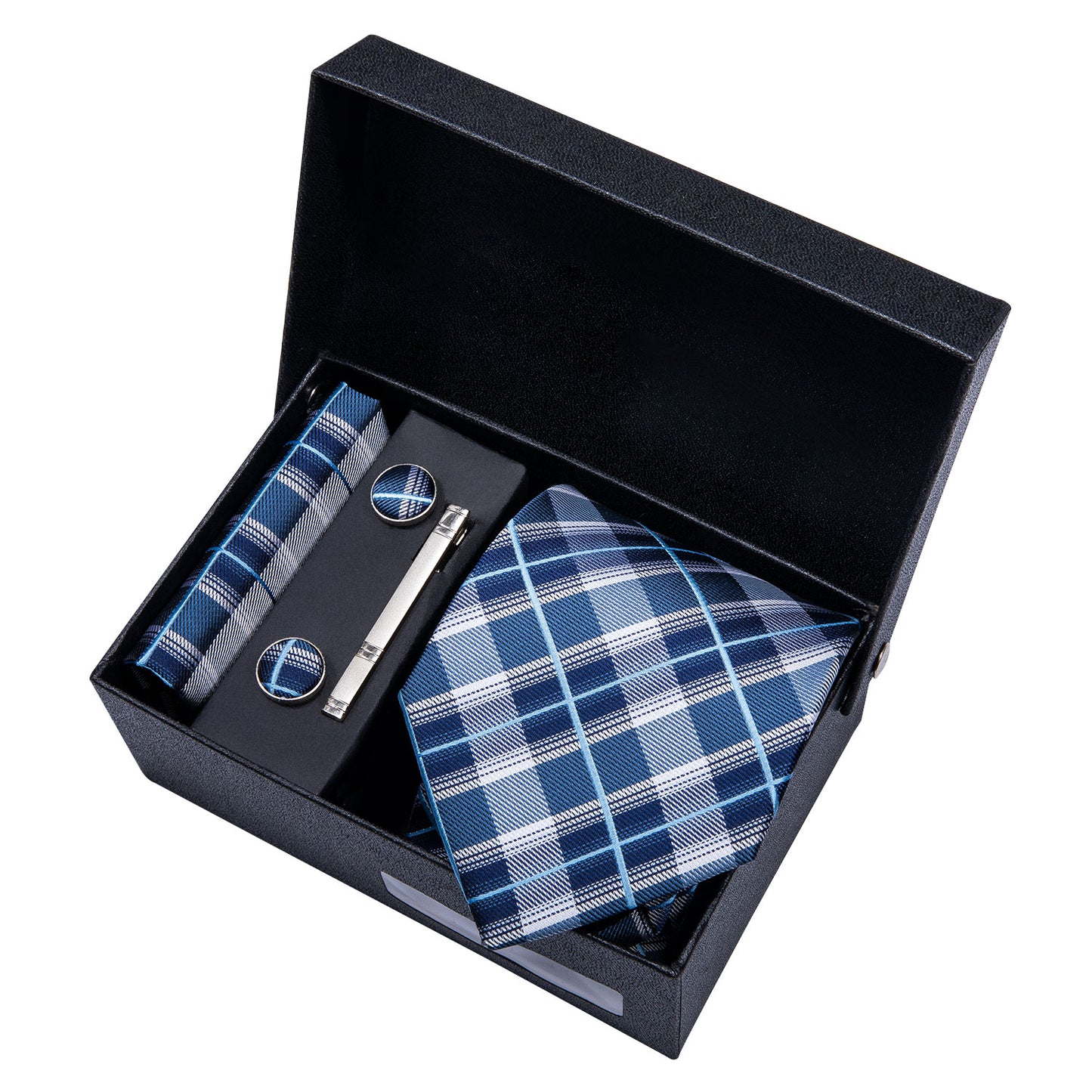 Mens Paisley Silk Tie Pocket Square Gift Box Set
