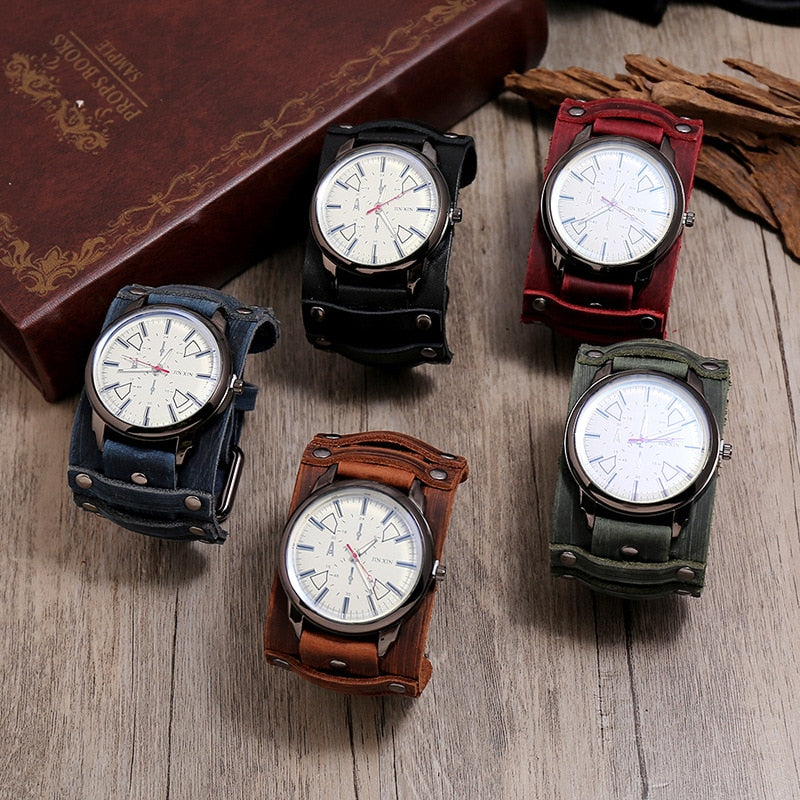 NEW Mens Cuff Strap Watch