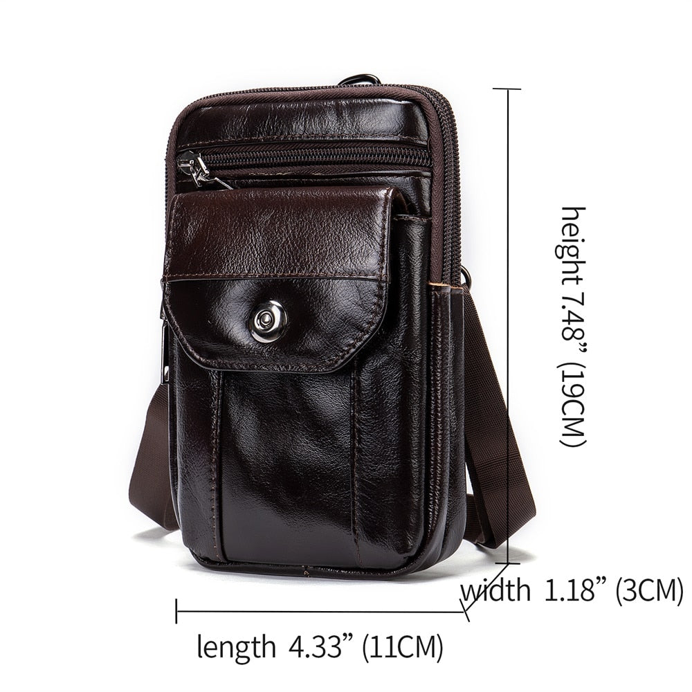 WESTAL Genuine Leather Small Men's Bag