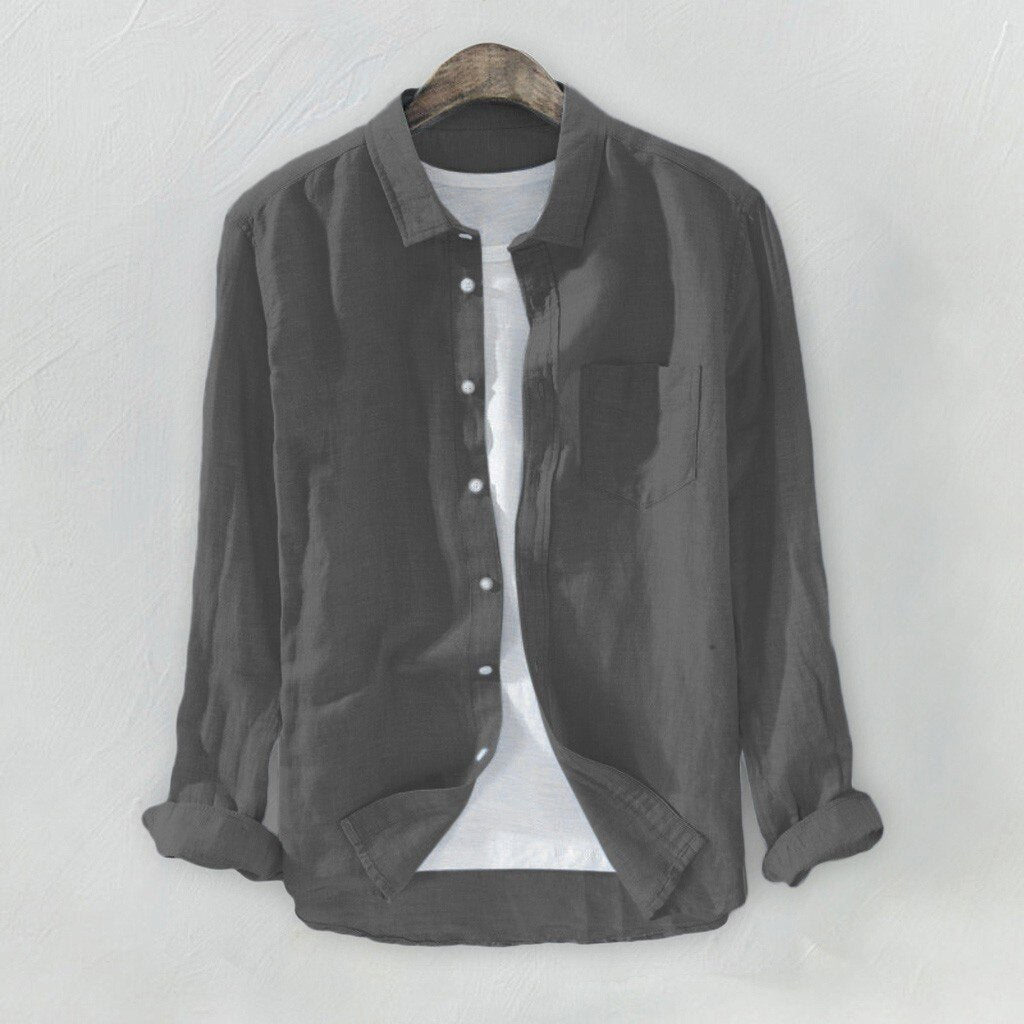 Men's Loose Fitting Long Sleeve Shirt