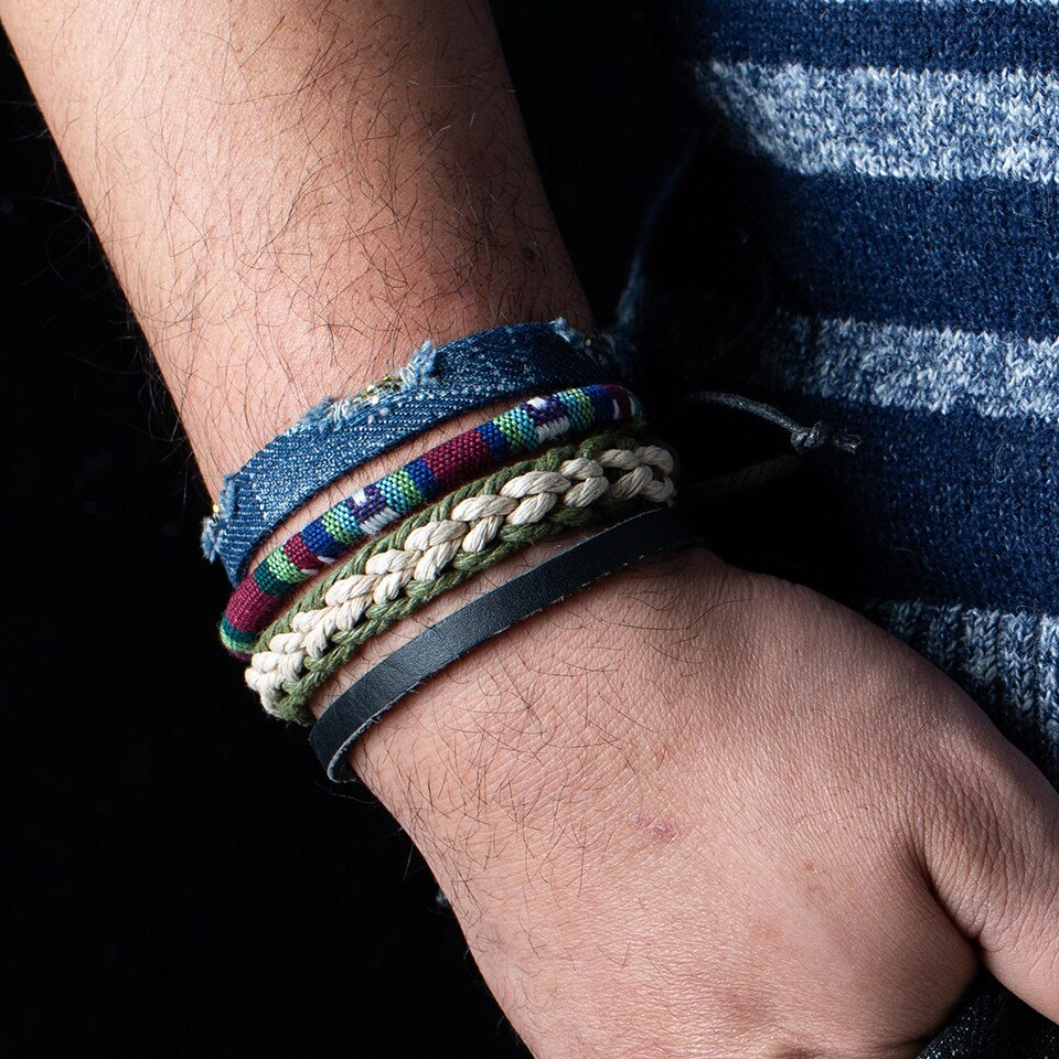 Multilayer Leather Bracelet Bracelet Stack