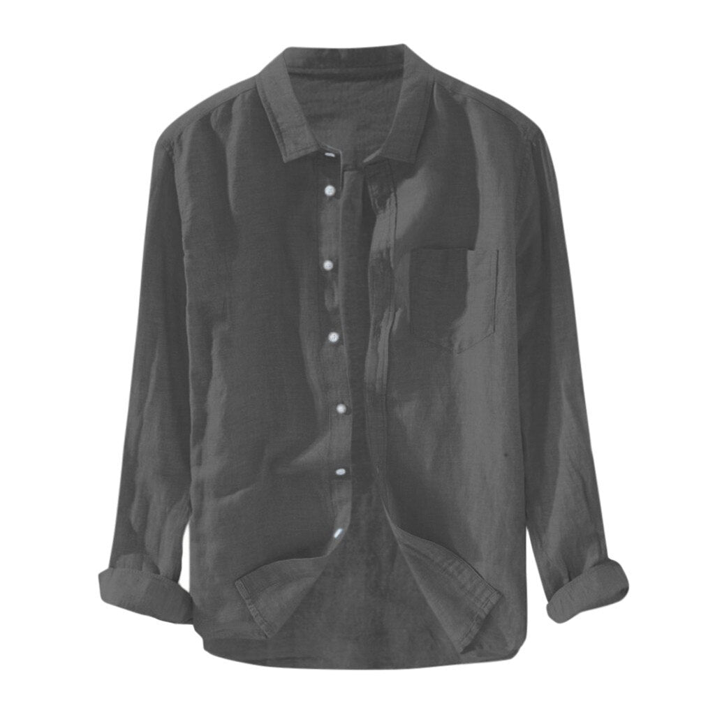 Men's Loose Fitting Long Sleeve Shirt