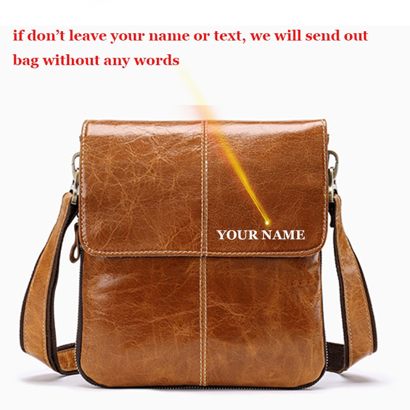 WESTAL Genuine Leather Causal Messenger Bag