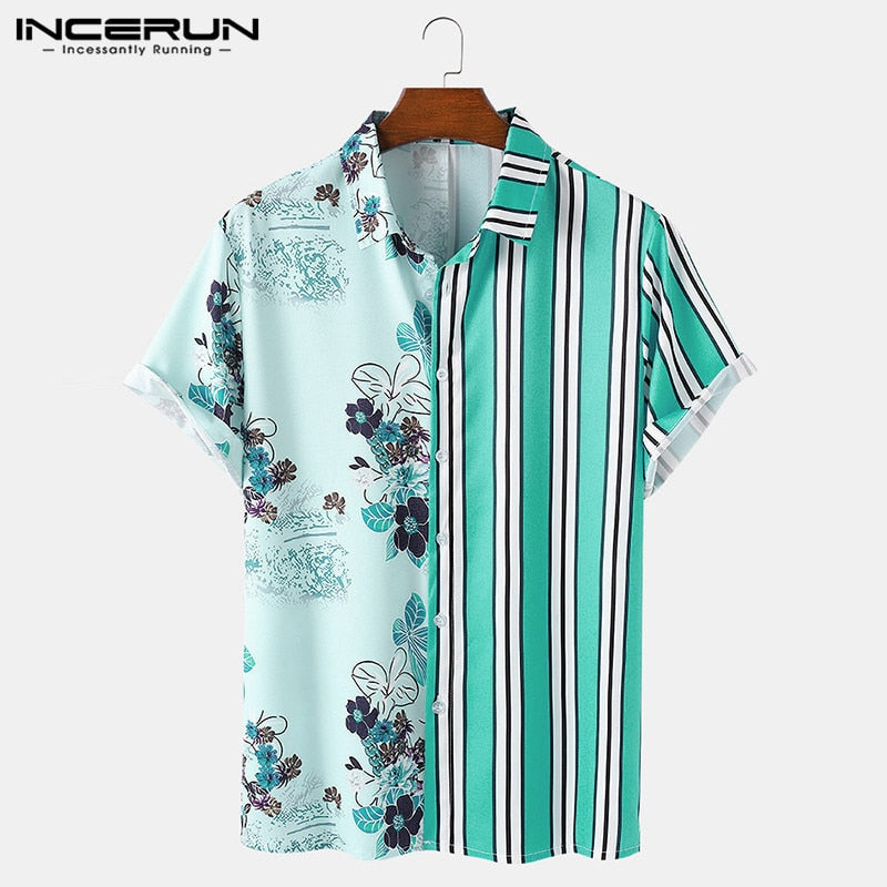 Men Casual Hawaiian Streetwear Short Sleeve Shirt