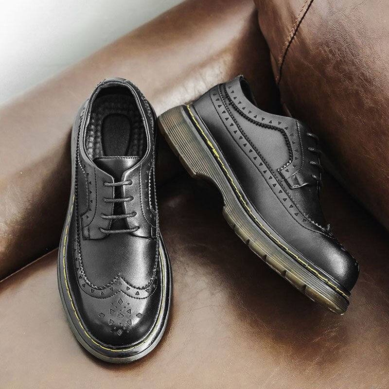 Men's Cow Leather Lace Up Loafers