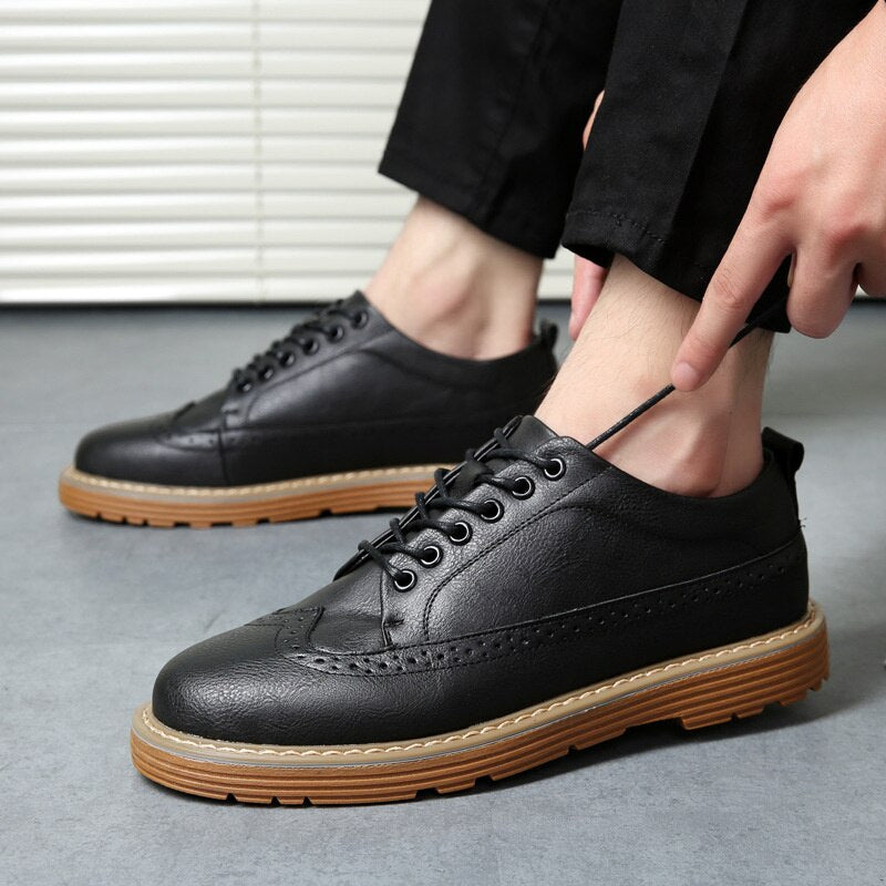 Mens Flat Comfortable Leather Shoes