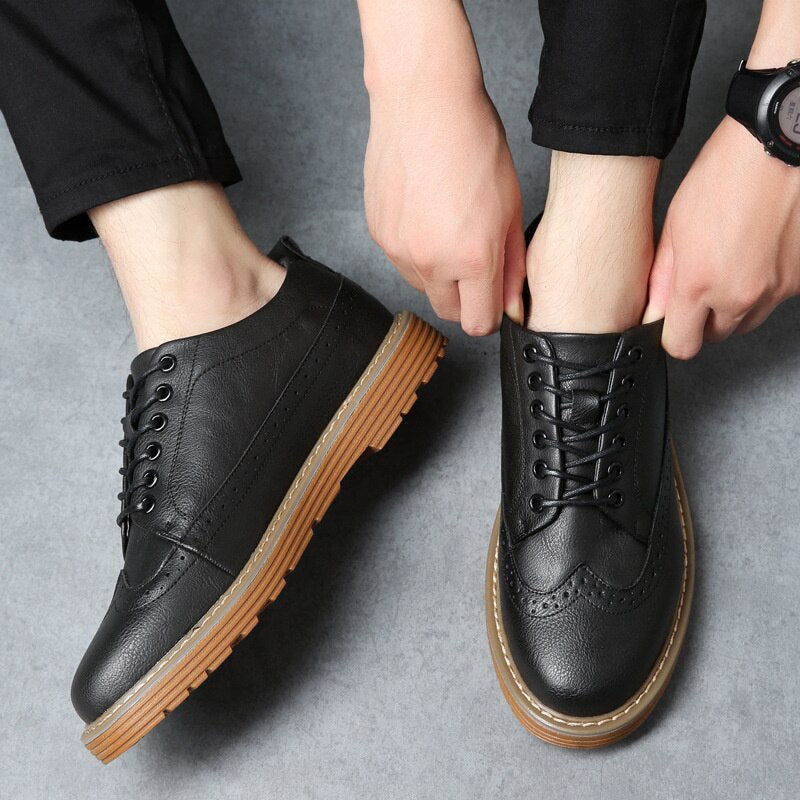 Mens Flat Comfortable Leather Shoes
