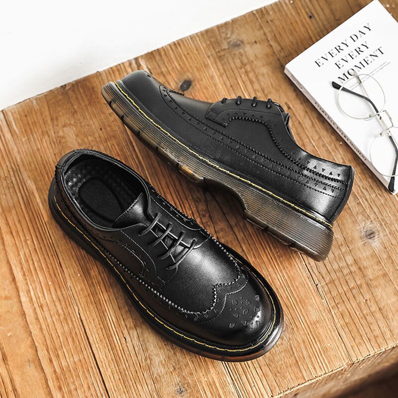 Men's Cow Leather Lace Up Loafers