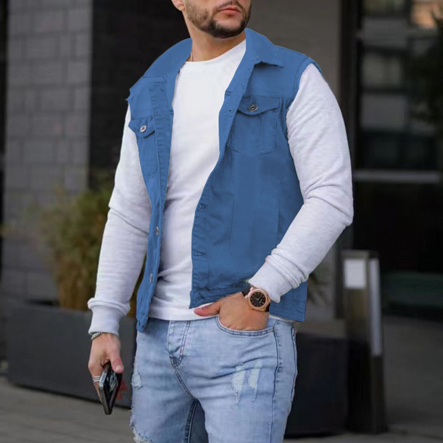 Men's Casual Denim Vest