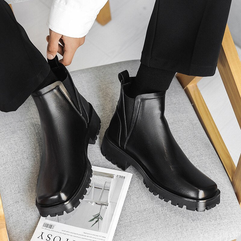 Men's Thick Sole High Top Boots