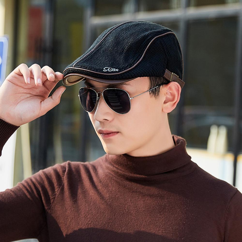 TOHUIYAN Knitted Wool Newsboy Cap