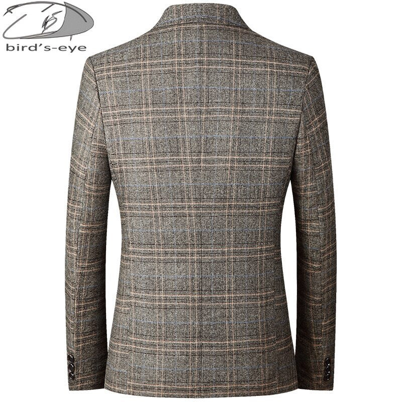 Casual Checked Suit Jacket