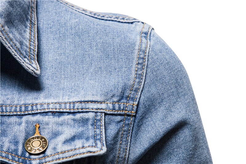 Casual Solid Color Denim Jacket