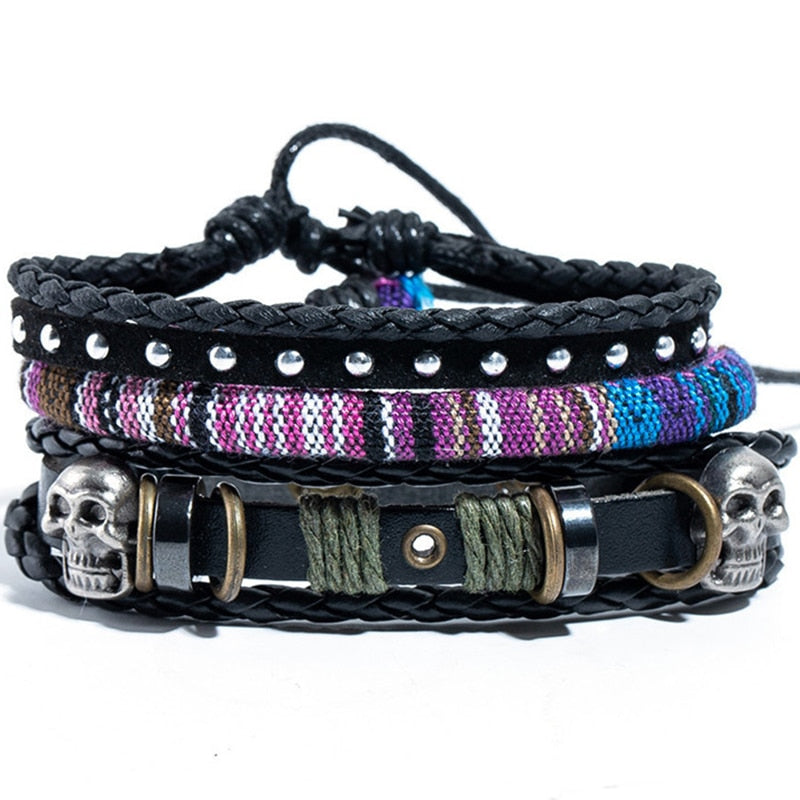 Multilayer Leather Bracelet Bracelet Stack