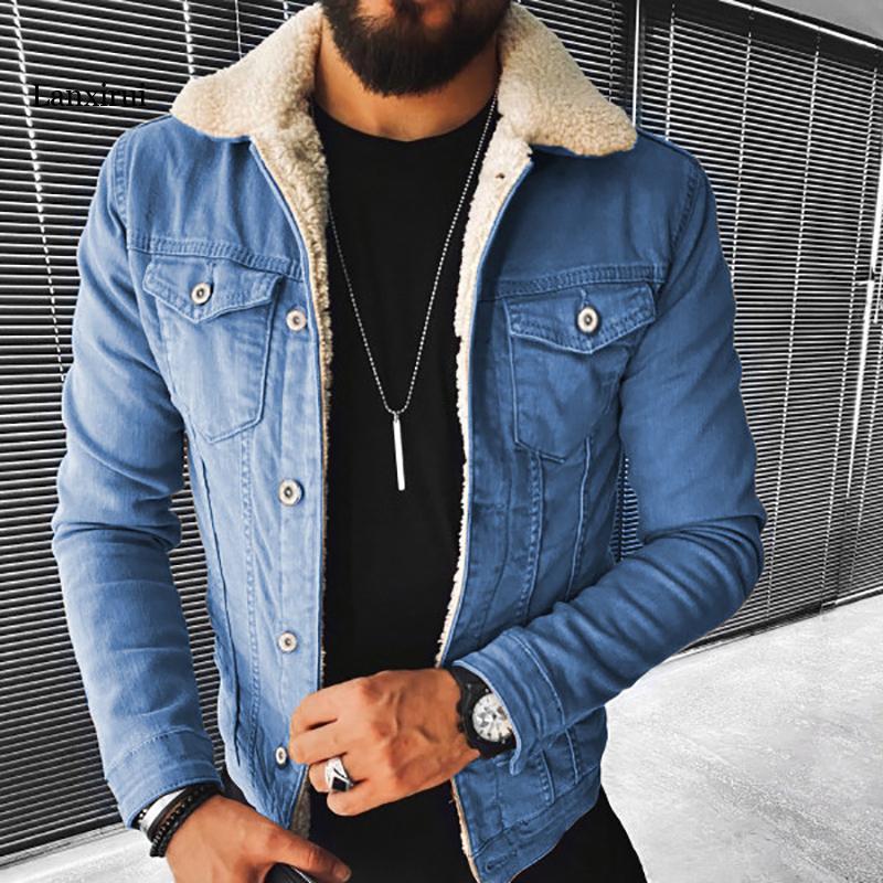 Slim Cut Long Sleeve Mend Denim Jacket