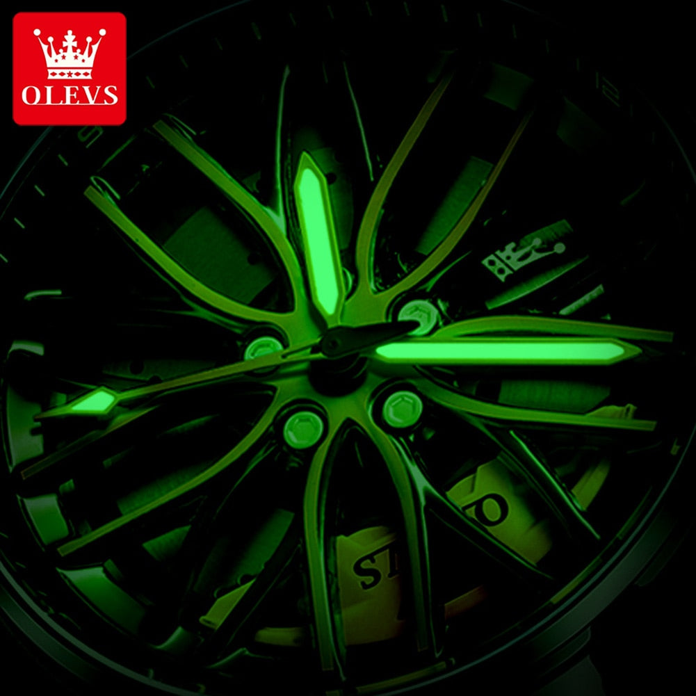 OLEVS 9937 Car Rim Luxury Quartz Watches
