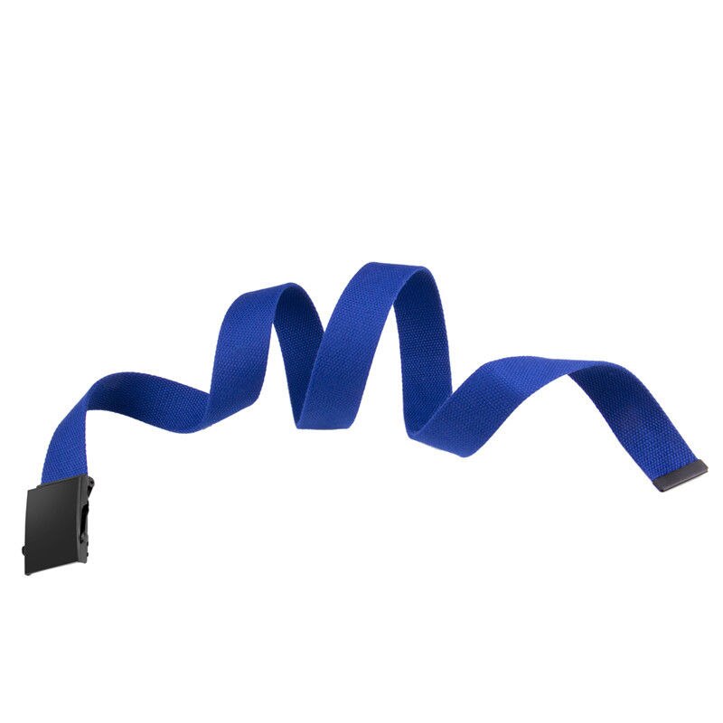 Cotton Canvas Fabric Black Buckle Army Belt