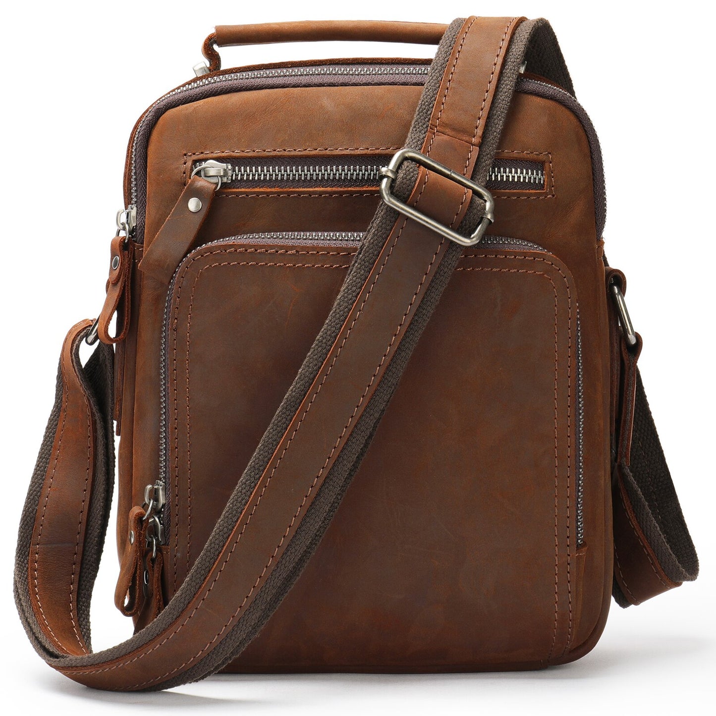 WESTAL Genuine Leather Mens Shoulder Bag