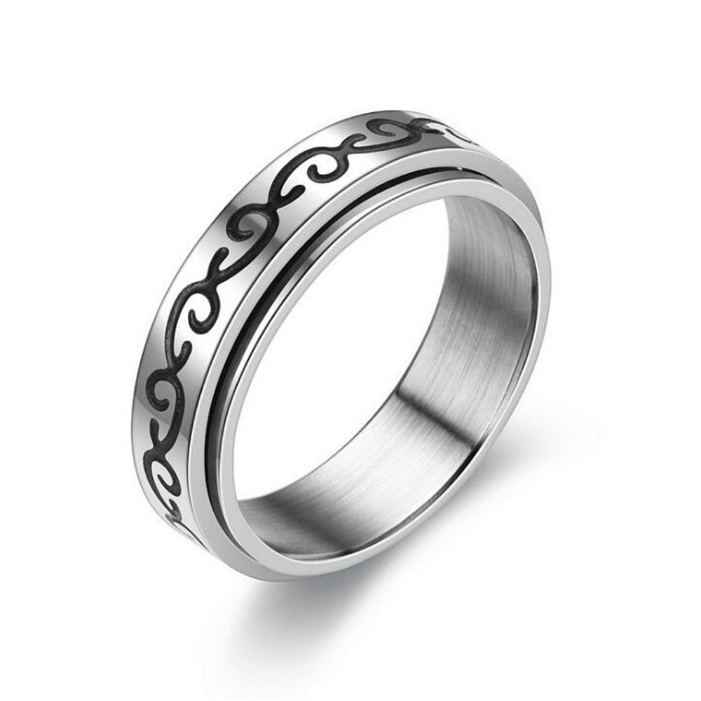 Stainless Steel Spinner Ring for Men