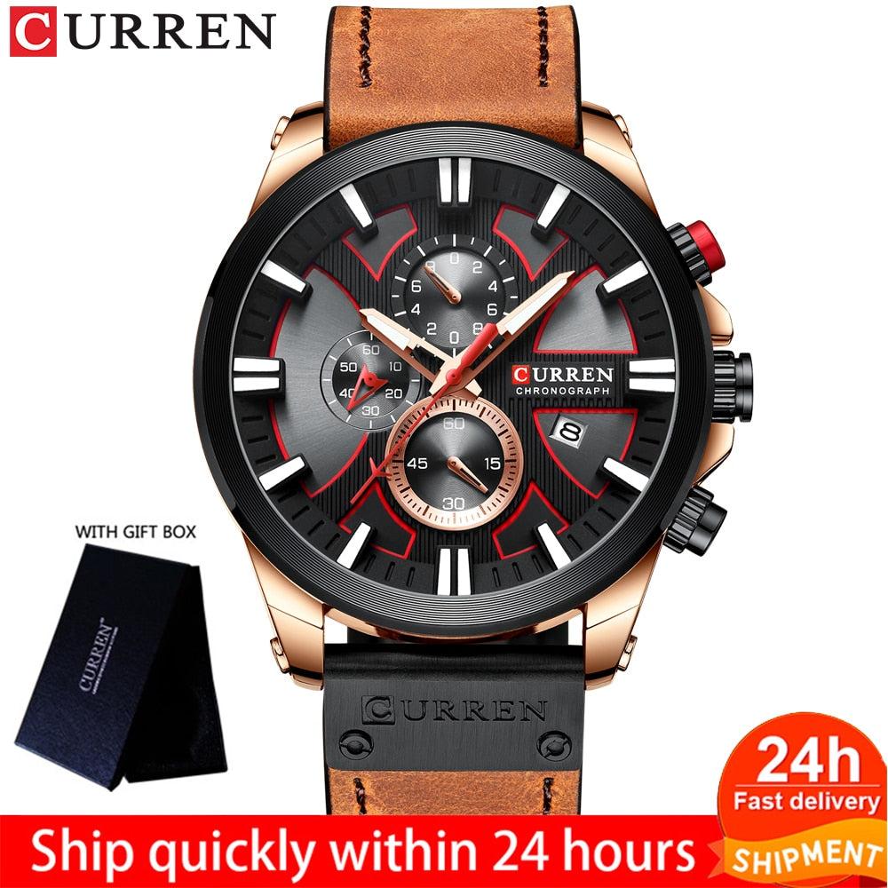 CURREN Mens Luxury Quartz Watches