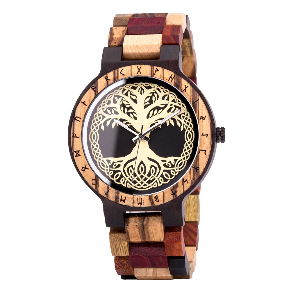 BOBO BIRD Men's Luxury Retro Ebony Wristwatch