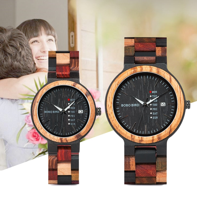 BOBO BIRD Wood Watch Lover Couple Watches