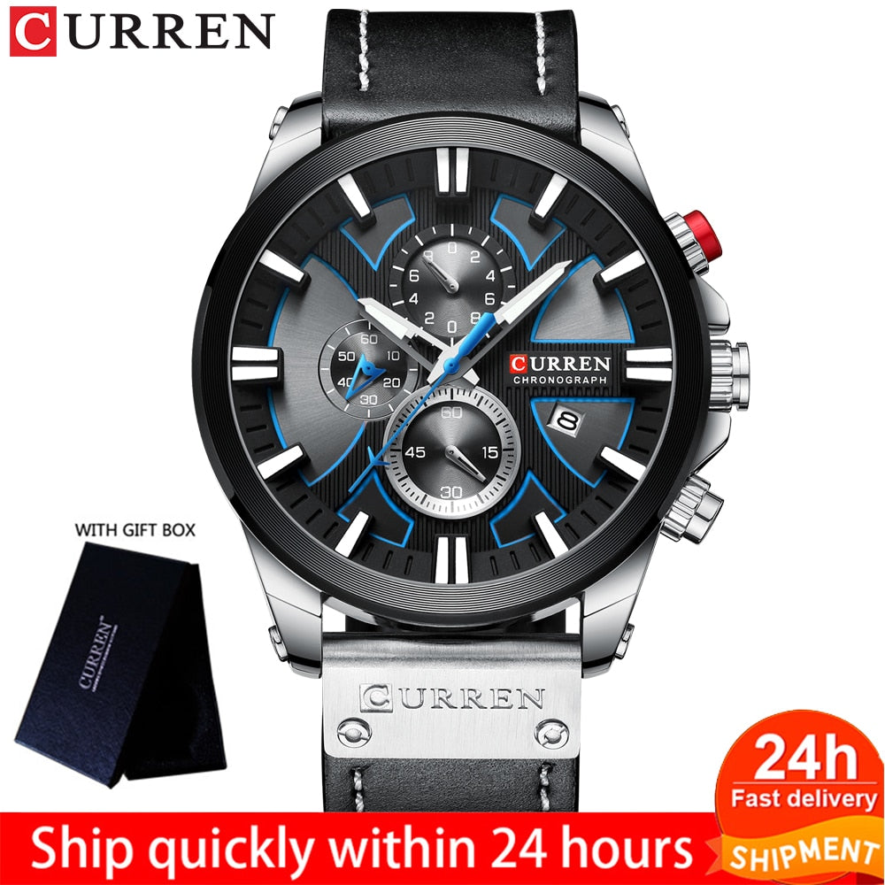 CURREN Mens Luxury Quartz Watches