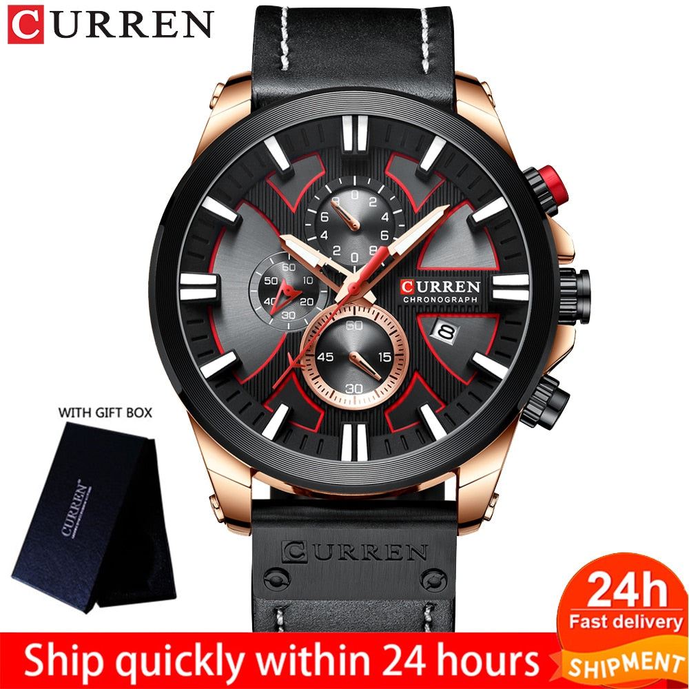 CURREN Mens Luxury Quartz Watches