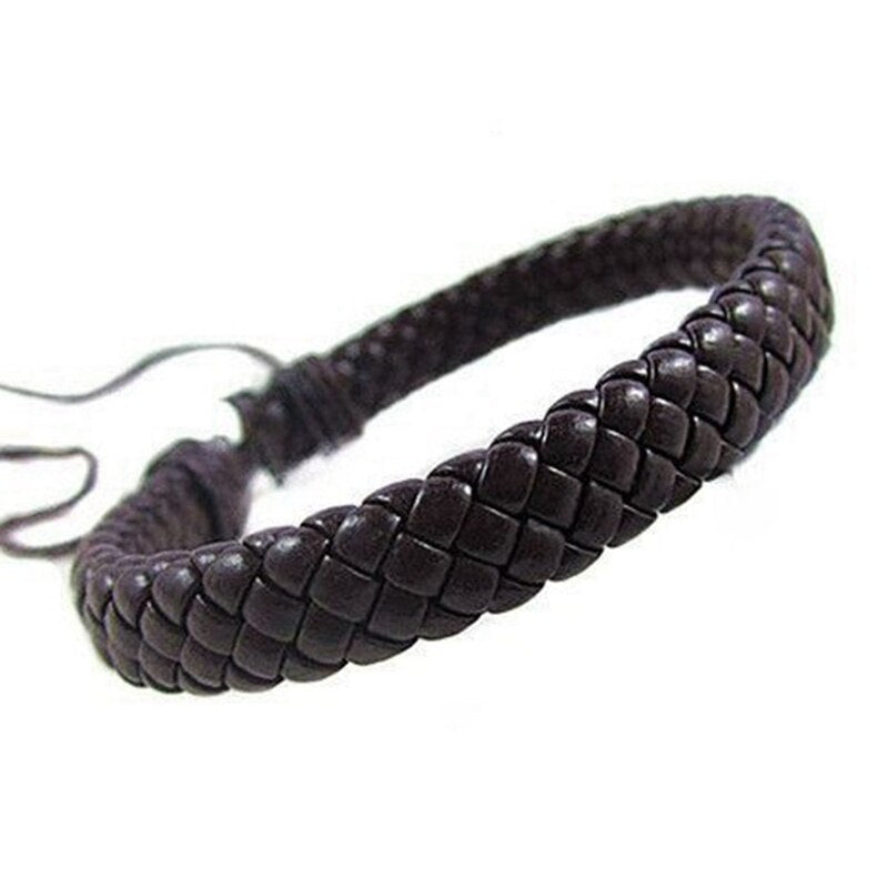 Braided Leather Adjustable Bracelet
