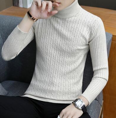 ZONGKE Thin White Turtleneck Sweater