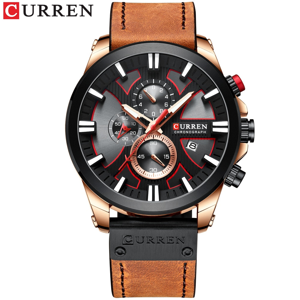 CURREN Mens Luxury Quartz Watches