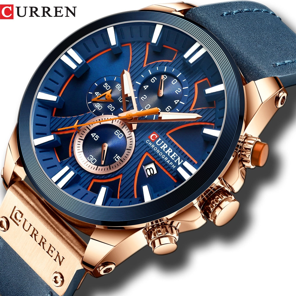 CURREN Mens Luxury Quartz Watches