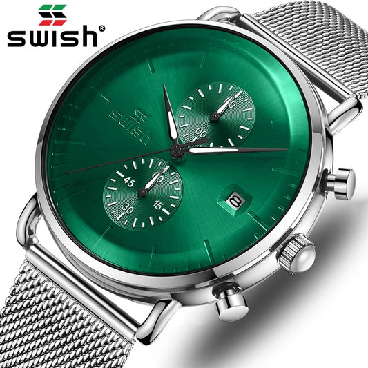 SWISH Fashion Green Mens Watches