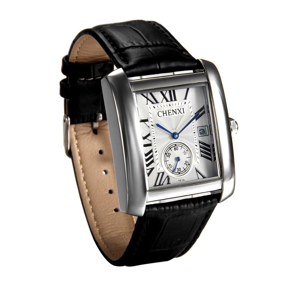 New Business Men's Square Tank Style Quartz Watches