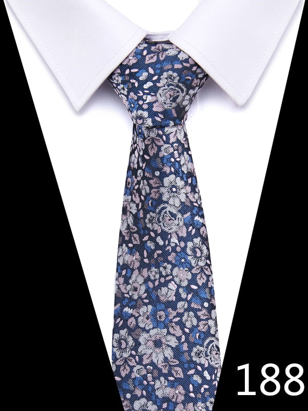 7.5 cm Floral Silk Necktie