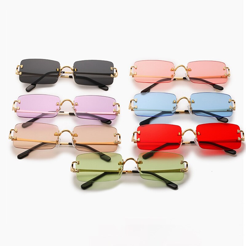 Rimless Rectangle Sunglasses