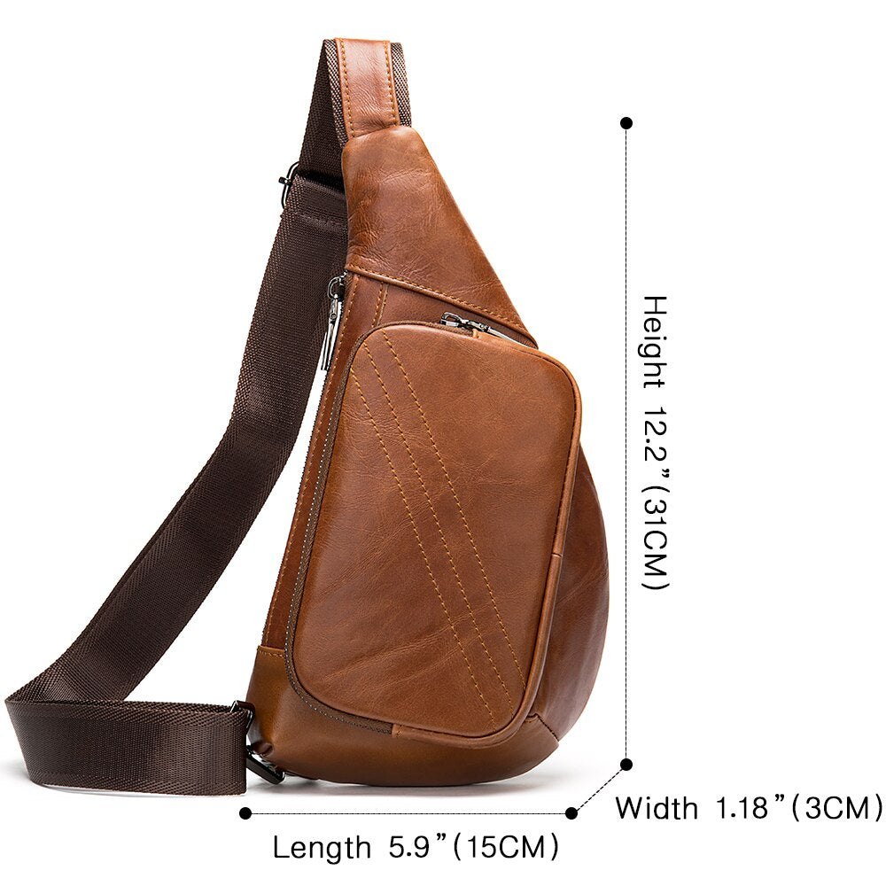 WESTAL Leather Sling Shoulder Bag