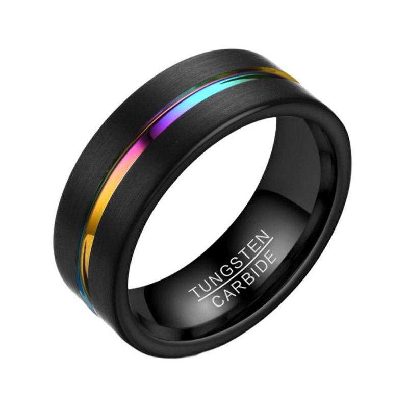 Plated Titanium Steel Color Band Ring