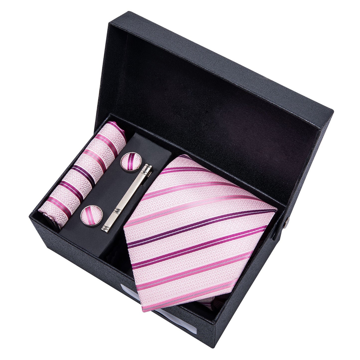 Mens Paisley Silk Tie Pocket Square Gift Box Set