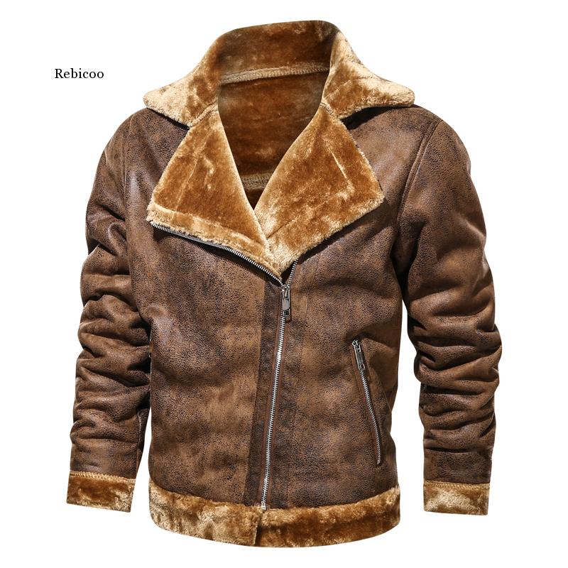 Men's Insulated Fur Leather Jacket
