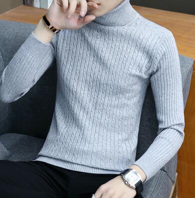 ZONGKE Thin White Turtleneck Sweater