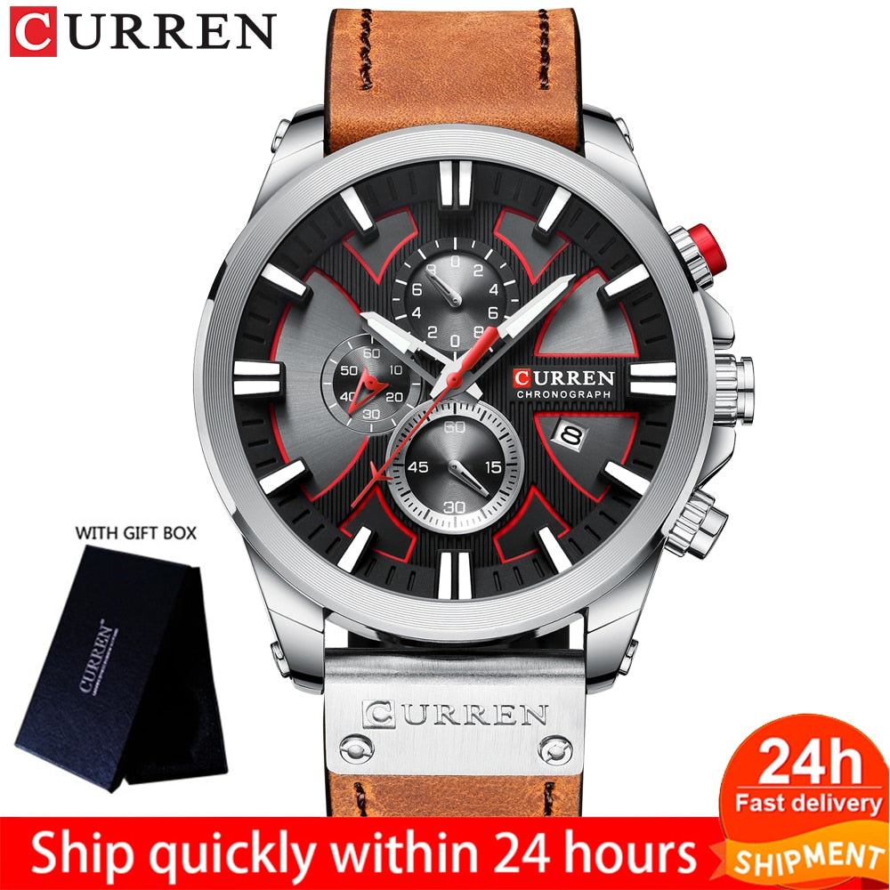 CURREN Mens Luxury Quartz Watches