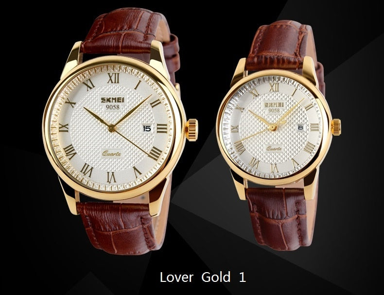 SKMEI Business Casual Leather Wrist Watch