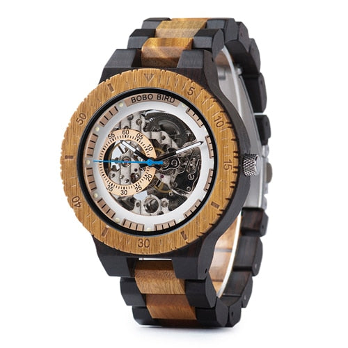 BOBO BIRD Automatic Mechanical Skeleton Watch