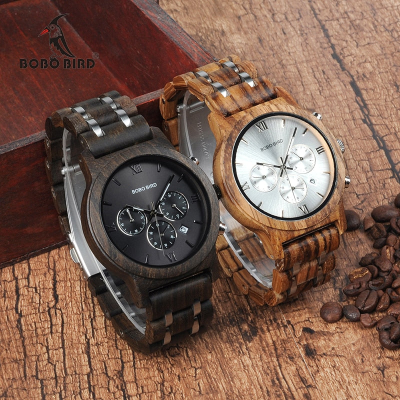 BOBO BIRD Wooden Chronographic Watch