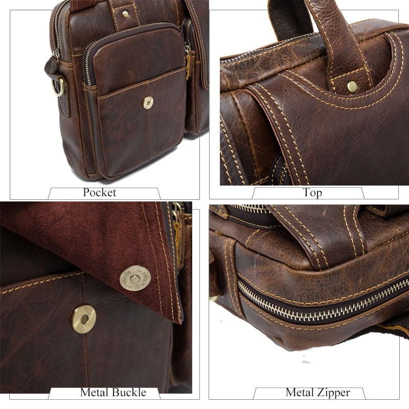 WESTAL Genuine Leather Briefcases Laptop Bag