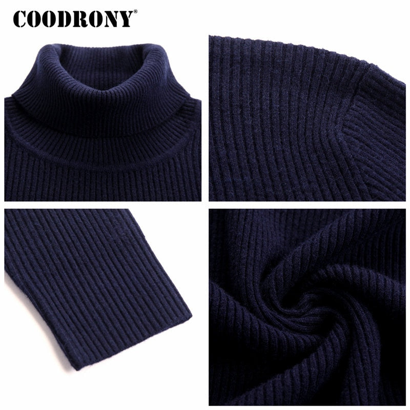 COODRONY Warm Pullover Men Knitted Cashmere Wool Sweater