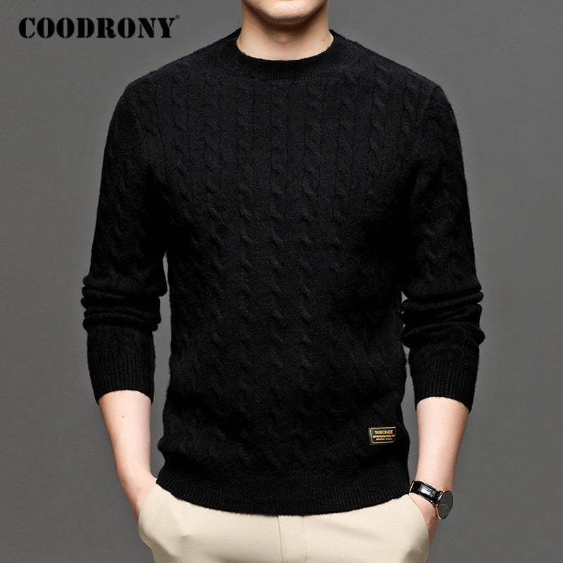 COODRONY Men Streetwear Fashion Knitwear Jumper Pullover