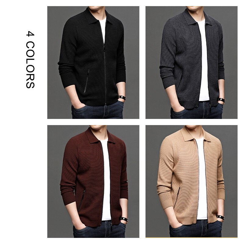 COODRONY Cardigan Mens Fashion Sweater Coat